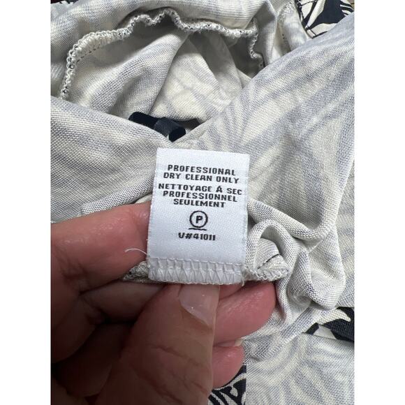 Diane von Furstenberg Jeanne Silk Wrap Dress Zebra Tattoo Black Cream Size Small - Picture 10 of 10